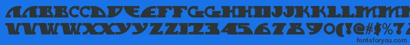 My Gal Swoopy Nf Font – Black Fonts on Blue Background