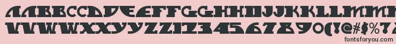 フォントMy Gal Swoopy Nf – ピンクの背景に黒い文字