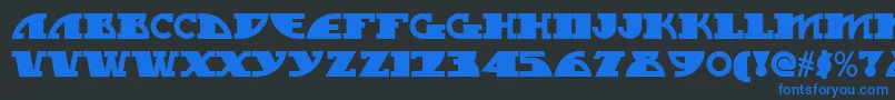 My Gal Swoopy Nf Font – Blue Fonts on Black Background