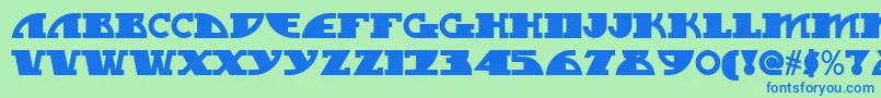 My Gal Swoopy Nf Font – Blue Fonts on Green Background