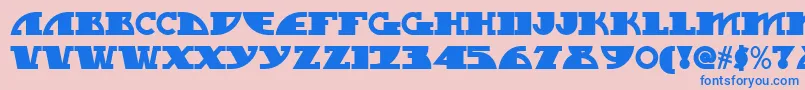 My Gal Swoopy Nf Font – Blue Fonts on Pink Background