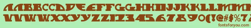 My Gal Swoopy Nf Font – Brown Fonts on Green Background