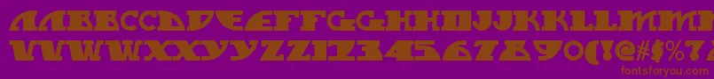 My Gal Swoopy Nf-Schriftart – Braune Schriften auf violettem Hintergrund