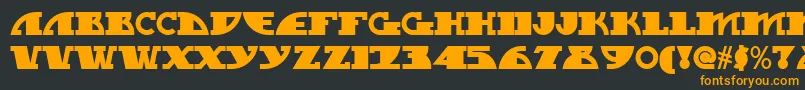 My Gal Swoopy Nf Font – Orange Fonts on Black Background