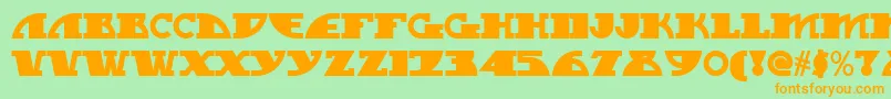 My Gal Swoopy Nf Font – Orange Fonts on Green Background