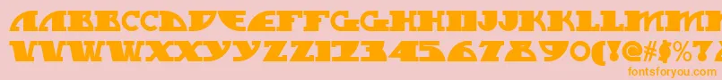 My Gal Swoopy Nf Font – Orange Fonts on Pink Background