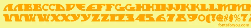 My Gal Swoopy Nf Font – Orange Fonts on Yellow Background