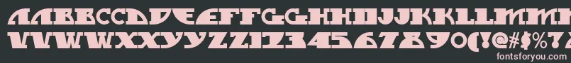 フォントMy Gal Swoopy Nf – 黒い背景にピンクのフォント