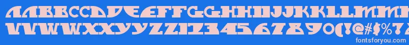 My Gal Swoopy Nf Font – Pink Fonts on Blue Background