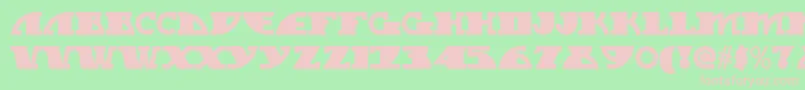 フォントMy Gal Swoopy Nf – 緑の背景にピンクのフォント