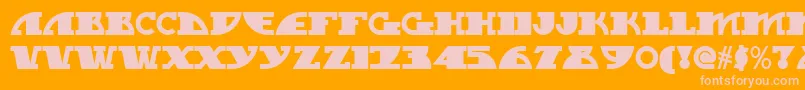 My Gal Swoopy Nf Font – Pink Fonts on Orange Background