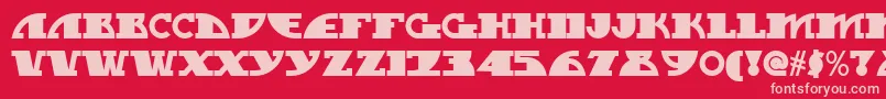 My Gal Swoopy Nf Font – Pink Fonts on Red Background