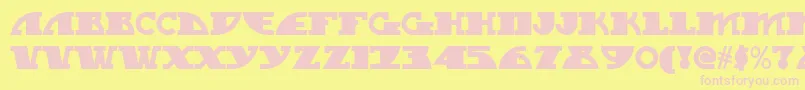 My Gal Swoopy Nf Font – Pink Fonts on Yellow Background