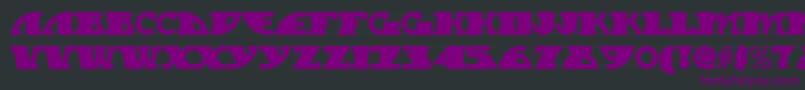 フォントMy Gal Swoopy Nf – 黒い背景に紫のフォント