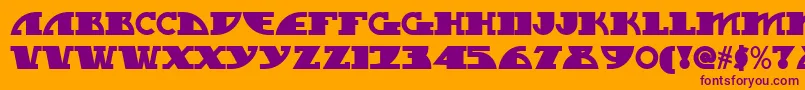 My Gal Swoopy Nf Font – Purple Fonts on Orange Background