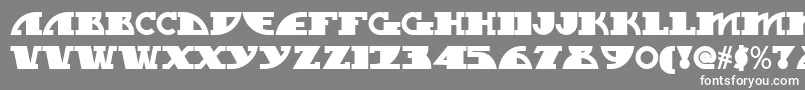フォントMy Gal Swoopy Nf – 灰色の背景に白い文字