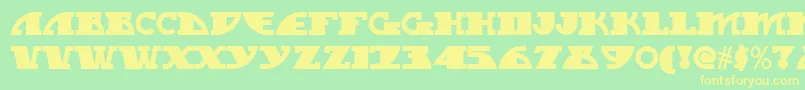 My Gal Swoopy Nf-fontti – keltaiset fontit vihreällä taustalla