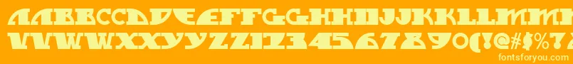 My Gal Swoopy Nf Font – Yellow Fonts on Orange Background
