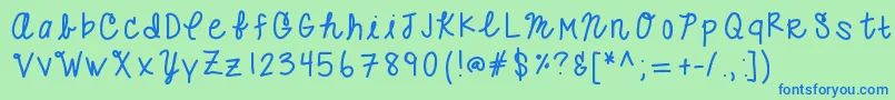 Purplelemonade Font – Blue Fonts on Green Background