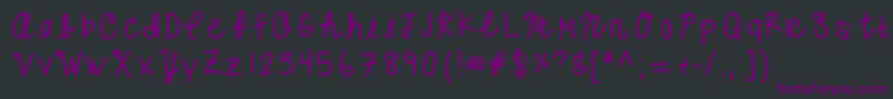 Fonte Purplelemonade – fontes roxas em um fundo preto