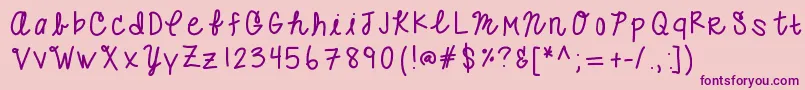 Purplelemonade Font – Purple Fonts on Pink Background