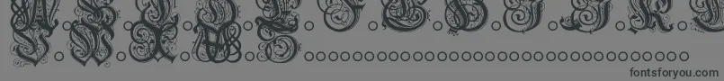 Hentzau-Schriftart – Schwarze Schriften auf grauem Hintergrund