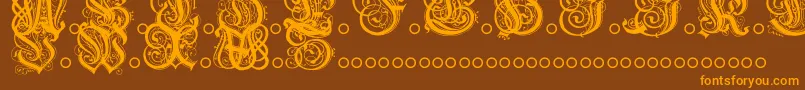 Hentzau Font – Orange Fonts on Brown Background