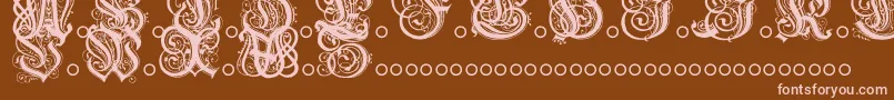 Hentzau Font – Pink Fonts on Brown Background
