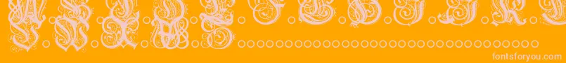 fuente Hentzau – Fuentes Rosadas Sobre Fondo Naranja