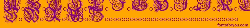 Hentzau Font – Purple Fonts on Orange Background