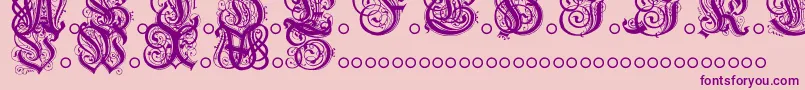 Hentzau-Schriftart – Violette Schriften auf rosa Hintergrund