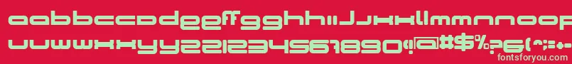 Шрифт BnCosmicGirl – зелёные шрифты на красном фоне