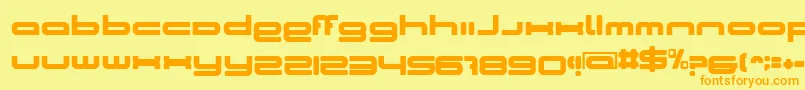 BnCosmicGirl Font – Orange Fonts on Yellow Background