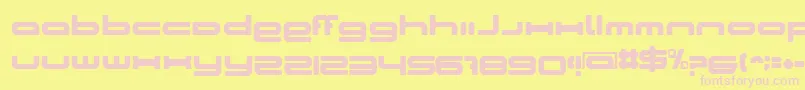 BnCosmicGirl Font – Pink Fonts on Yellow Background