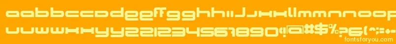 フォントBnCosmicGirl – オレンジの背景に黄色の文字