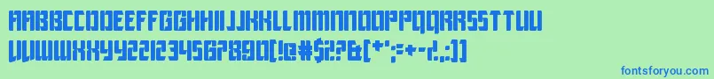 LeagueOfExtraordinaryJustice Font – Blue Fonts on Green Background
