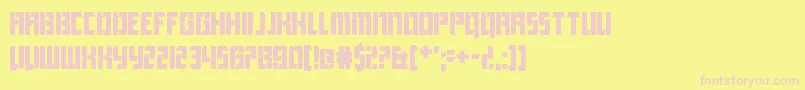 LeagueOfExtraordinaryJustice Font – Pink Fonts on Yellow Background