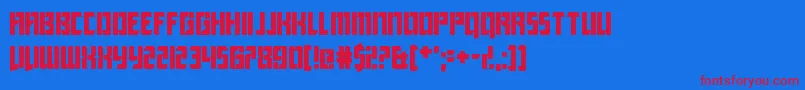 LeagueOfExtraordinaryJustice Font – Red Fonts on Blue Background