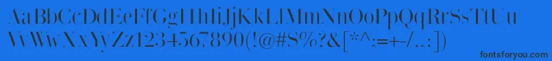 Thinmangiambattista Font – Black Fonts on Blue Background