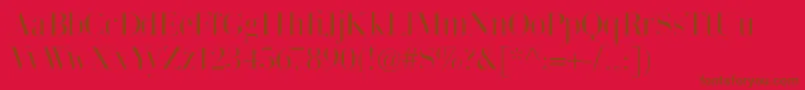 Thinmangiambattista Font – Brown Fonts on Red Background