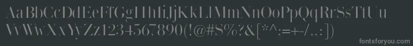 Thinmangiambattista Font – Gray Fonts on Black Background