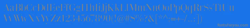 Thinmangiambattista Font – Gray Fonts on Blue Background