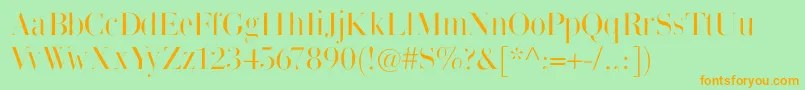 Thinmangiambattista Font – Orange Fonts on Green Background