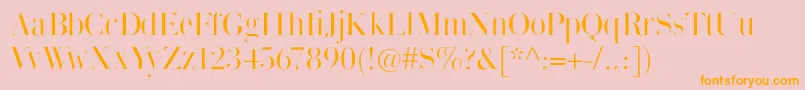 Thinmangiambattista Font – Orange Fonts on Pink Background