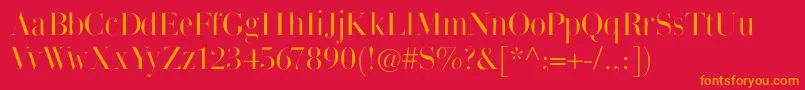 Thinmangiambattista Font – Orange Fonts on Red Background