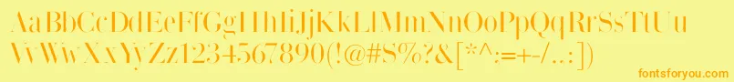 Thinmangiambattista Font – Orange Fonts on Yellow Background