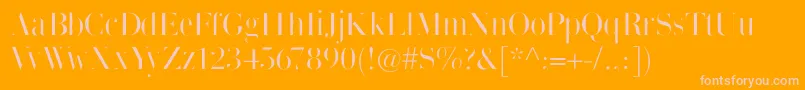 Thinmangiambattista Font – Pink Fonts on Orange Background