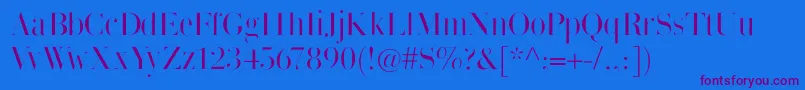 Thinmangiambattista Font – Purple Fonts on Blue Background
