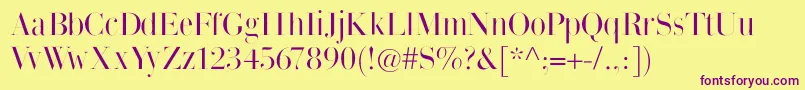 Thinmangiambattista Font – Purple Fonts on Yellow Background
