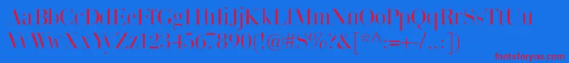 Thinmangiambattista Font – Red Fonts on Blue Background